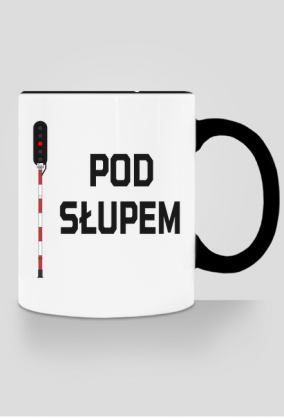Kubek z kolorowym uchem "Pod słupem"