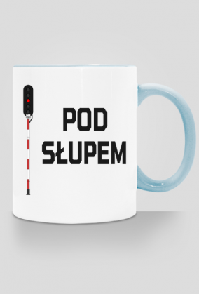 Kubek z kolorowym uchem "Pod słupem"