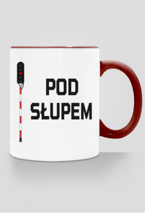 Kubek z kolorowym uchem "Pod słupem"
