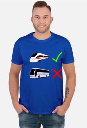 Koszulka męska "Wybieram pociąg"