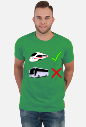 Koszulka męska "Wybieram pociąg"