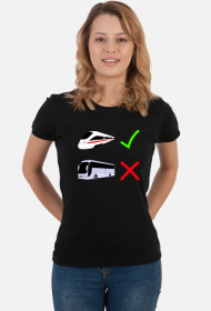 Koszulka damska "Wybieram pociąg"