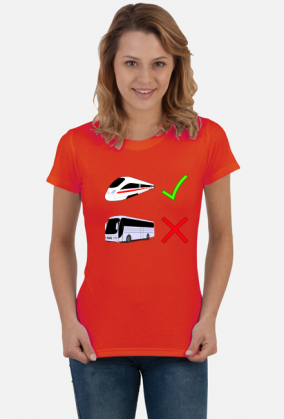 Koszulka damska "Wybieram pociąg"