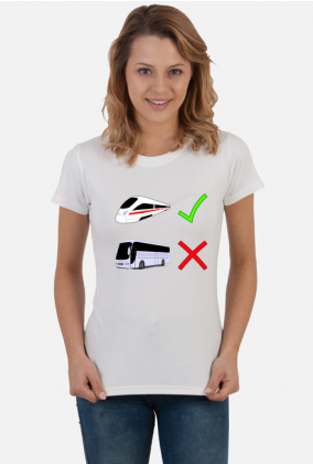 Koszulka damska "Wybieram pociąg"