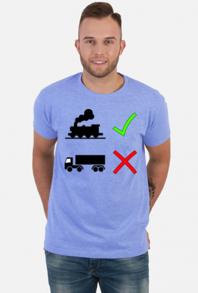 Koszulka męska "Pociąg tak, tiry nie."