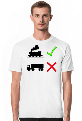 Koszulka męska "Pociąg tak, tiry nie."