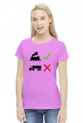 Koszulka damska "Pociąg tak, tiry nie."