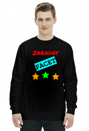Zaradny facet długi rękaw