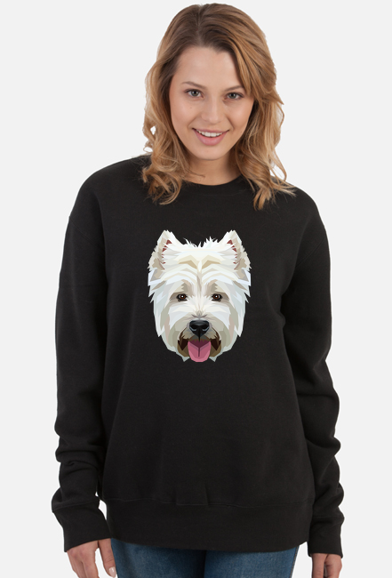 West Highland White Terrier geometryczny bluza  z Twoim Zwierzakiem