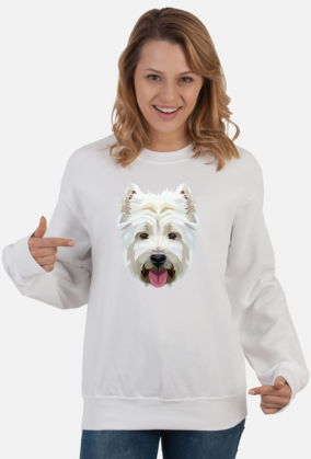 West Highland White Terrier geometryczny bluza  z Twoim Zwierzakiem