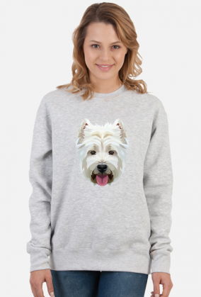West Highland White Terrier geometryczny bluza  z Twoim Zwierzakiem