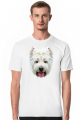 West Highland White Terrier geometryczny koszulka z Twoim Zwierzakiem