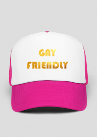 Przyjazny Gejom  czapka z daszkiem Gay Friendly złote litery