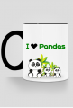 Kubek z pandą I love pandas
