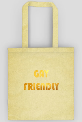 Torba Przyjazny Gejom Gay Friendly złote litery