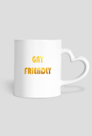Kubek przyjazny gejom złoty napis Gay Friendly
