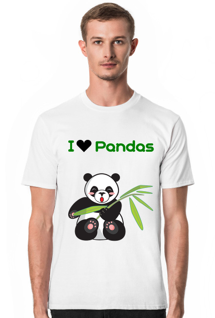 Koszulka z pandą I love pandas