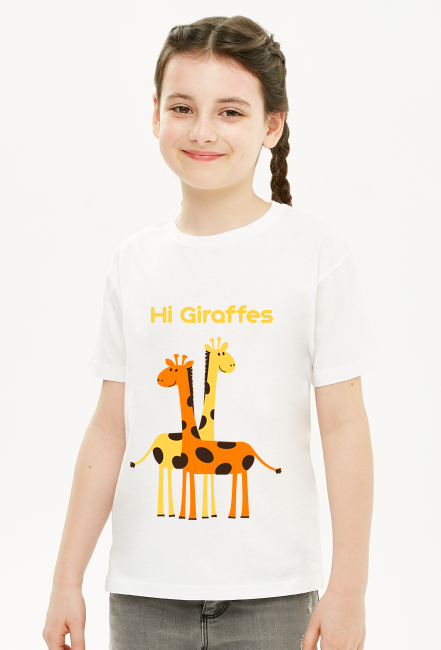 Koszulka z żyrafami Hi giraffes