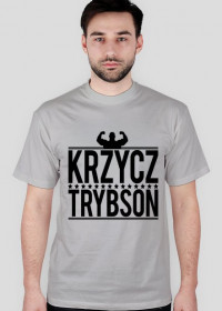 Koszulka "Krzycz Trybson"- męska szara