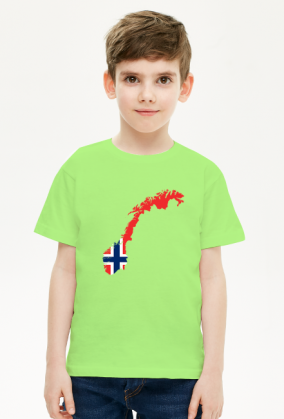 Dziecko i flaga Norwegii