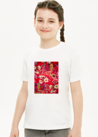 T-shirt dziecięcy z nadrukiem - kwiaty, mama i córka