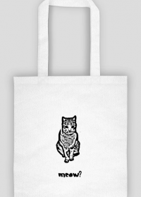 Eko torba, torba ekologiczna - kot bez tła