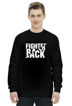 CZARNA BLUZA MĘSKA FIGHTER BACK