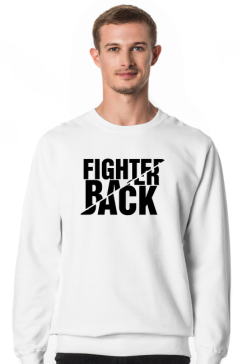 BIAŁY SWEATSHIRT FIGHTER BACK