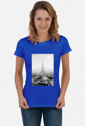 Bluzka damska z nadrukiem - miasto Paryż, wieża Eiffla