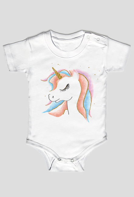 Body bawełniane z jednorożcem