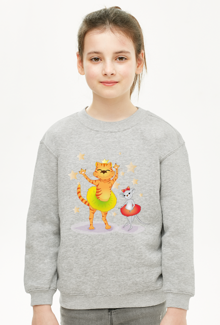 Bluza z kotami roztańczonymi (dla dziewczynki)