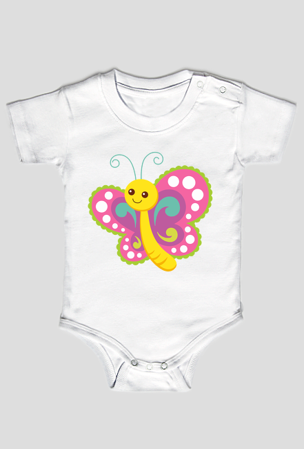 Body bawełniane z motylkiem