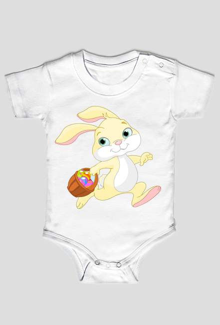 Body bawełniane z króliczkiem wielkanocnym