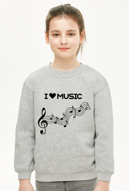 Bluza I love music (dla dziewczynki)