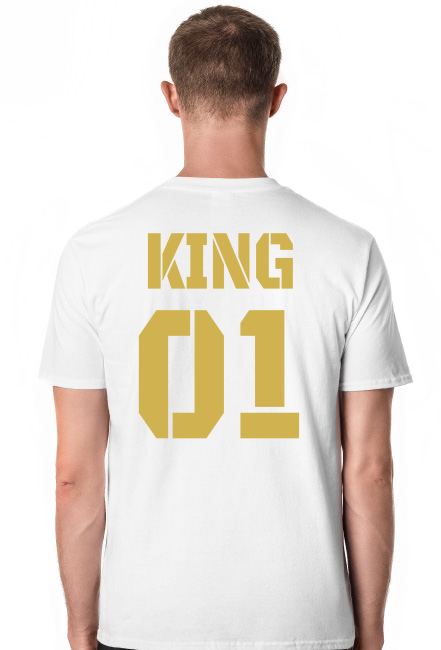 Koszulka King 01  Biała Gold