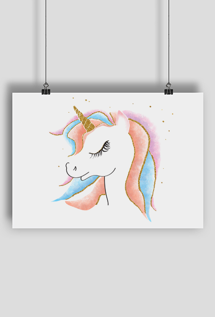 Plakat z unicornem