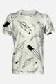 T-Shirt męski we wzory (pióra)