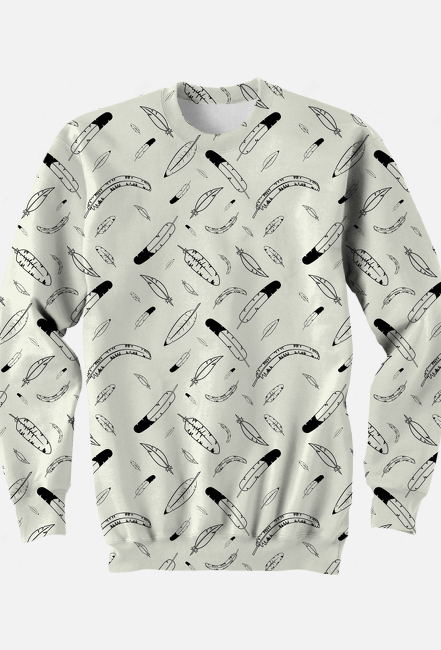 Bluza we wzory (pióra)