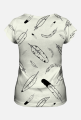 T-Shirt damski we wzory (pióra)