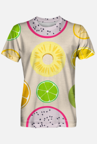 T-Shirt męski we wzory (owoce)