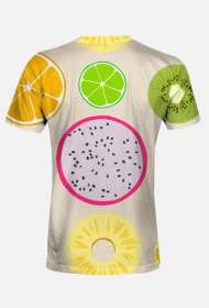 T-Shirt męski we wzory (owoce)