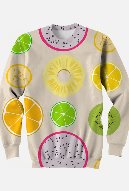 Bluza we wzory (owoce)