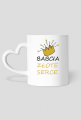 Kubek z uchem w kształcie serca "Babcia Złote Serce"