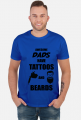 Koszulka" Awesome Dads Have Tattoos And Beards"