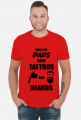 Koszulka" Awesome Dads Have Tattoos And Beards"