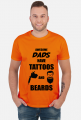 Koszulka" Awesome Dads Have Tattoos And Beards"