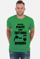 Koszulka" Awesome Dads Have Tattoos And Beards"