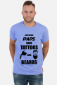 Koszulka" Awesome Dads Have Tattoos And Beards"