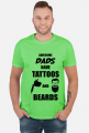 Koszulka" Awesome Dads Have Tattoos And Beards"