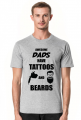 Koszulka" Awesome Dads Have Tattoos And Beards"